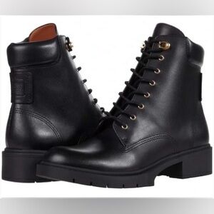 COACH Women’s Lorimer (G5293) Black Leather Ankle Boots Size 7.5 B